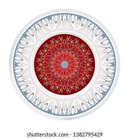 Sacred Oriental Mandala. Floral Ornament. Vector Illustration. Can Be Used For Greeting Card, Coloring Book, Phone Case Print