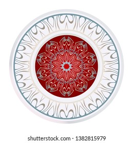 Sacred Oriental Mandala. Floral Ornament. Vector Illustration. Can Be Used For Greeting Card, Coloring Book, Phone Case Print