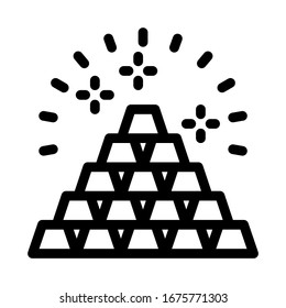 Sacred Pyramid Icon Vector. Outline Sacred Pyramid Sign. Isolated Contour Symbol Illustration