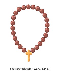 sacred rosary chatolic isolated icon