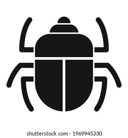Sacred scarab beetle icon. Simple illustration of Sacred scarab beetle vector icon for web design isolated on white background