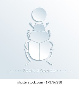 Sacred Scarab: vector abstract illustration