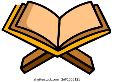 Sacred scripture illustration symbolizing islamic knowledge and faith