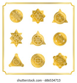 Sacred Shapes Frame On White Background Stock Vector (Royalty Free ...