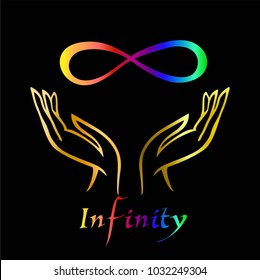 Sacred sign. The sign of infinity.  Spiritual energy. Alternative medicine. Esoteric. Vector.