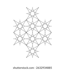 Sacred Star Polygon Pattern Graphic Design Seamless Illustration for Wall Art and Backgrounds