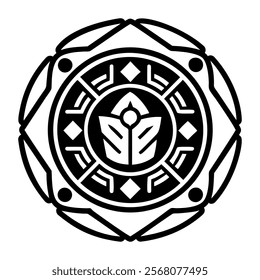 Sacred stone symbol icon in solid style