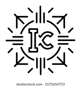 Sacred symbol icon in linear style 