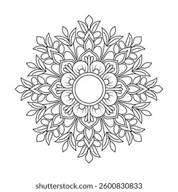 Sacred Symbol Mandala Coloring Book Page