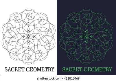 Sacred symbol. sacret logo,  yoga,  geometry,symbol, magic, esoteric, vector