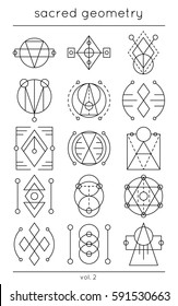 Sacred Symbols Vector Cosmic Decoration Elements Stock Vector (Royalty ...