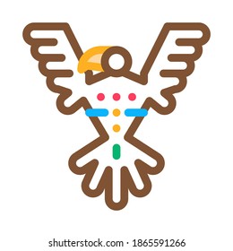 Sacred Totem Bird Icon Vector. Outline Sacred Totem Bird Sign. Isolated Contour Symbol Illustration