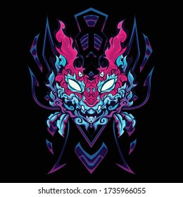 
sacred tribal cat soul grab one for your soul abstract ghost travel collection art blue pink poster 