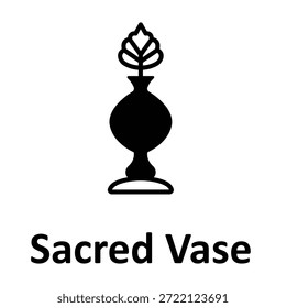 Sacred Vase Vector icon which can easily modify or edit
