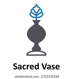 Sacred Vase Vector icon which can easily modify or edit
