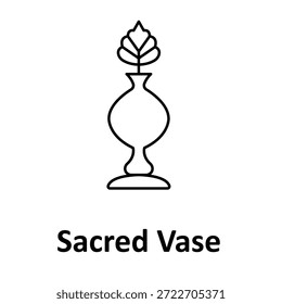 Ícone de vetor de vaso sagrado que pode facilmente modificar ou editar
