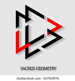 Sacred vector geometry element for design. Alchemy, religion, philosophy, spirituality, hipster symbol. Eps10