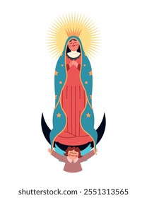 sacred virgin of guadalupe isolated