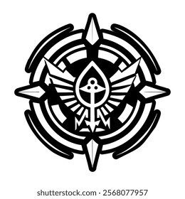 Sacred wings icon in filled style