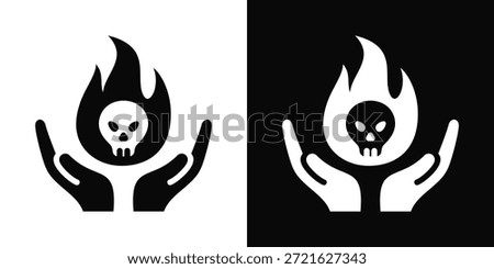 Sacrifice Icon White And Black Background Style