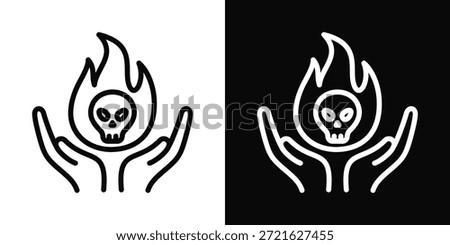 Sacrifice Icon White And Black Background Style