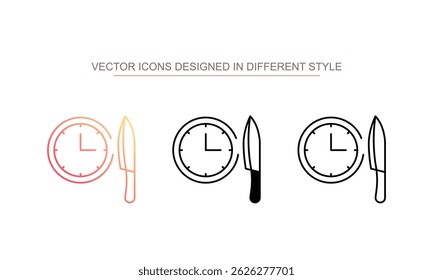 Sacrifice Time icon design with white background stock illustration