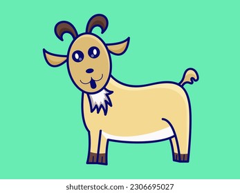 Sacrificial Animal Vector Cartoon Character with Kawai Style