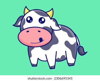 Sacrificial Animal Vector Cartoon Character with Kawai Style