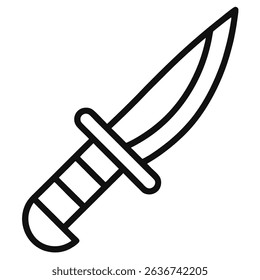 Sacrificial Knife Icon outline with white background
