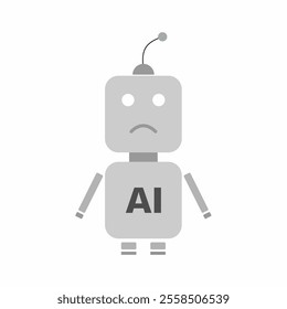 Sad AI artificial intelligence robot