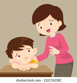 Mother Be Cared Child Vomit Stock Vector (royalty Free) 374813392