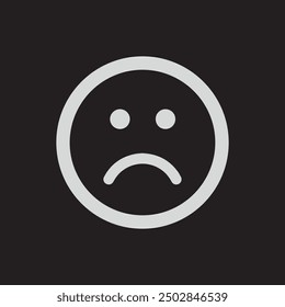 Sad or angry emoji face isolated graphic icon