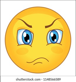 Sad Emoticon Cartoon Vector Illustration Stock Vector (Royalty Free ...