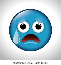 sad and anguish face emoticon