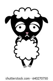 sad baby sheep