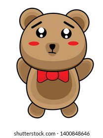  sad bear cartoon vector clipart