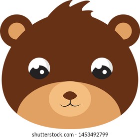 Oso triste, ilustración, vector sobre fondo blanco.