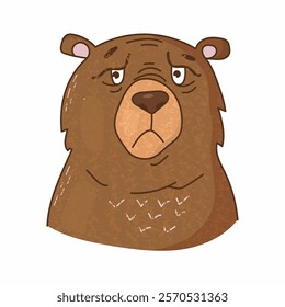 
sad bear, tired bear, bear didn't get enough sleep, bear is sleeping, funny sticker, character