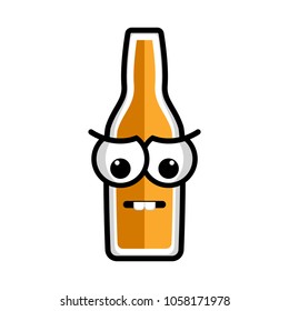 Sad beer cartoon character