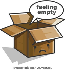 Sad Box Feeling Empty open mind