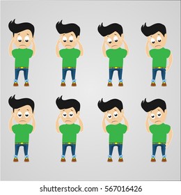 sad boy, depression, sorrow, headache, discouragement, emotion