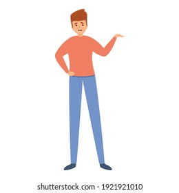 Sad boy icon. Cartoon of sad boy vector icon for web design isolated on white background
