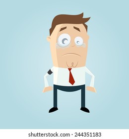 sad businessman with mourning armband