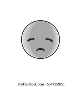 Caricatura triste cara gente negativa Icono de emoción Ilustración vectorial