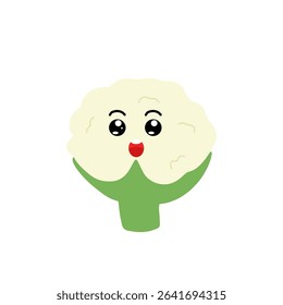 Sad cauliflower expression face element 