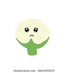 Sad cauliflower expression face element 