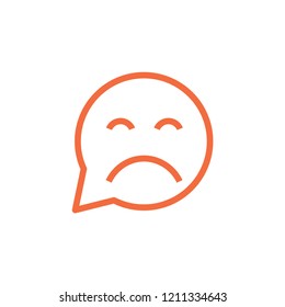 Sad chat icon