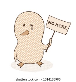 sad chicken and no more message