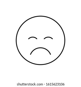 Sad, closed eyes, emotions icon. Simple line, outline vector expression of mood icons for ui and ux, website or mobile application