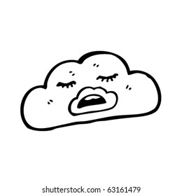 sad cloud cartoon